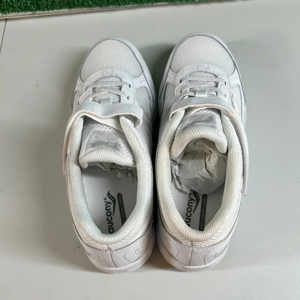 Saucony‎ Cohesion 14 Running Shoes Kids Size 6.5W White Hook and Loop Athletic